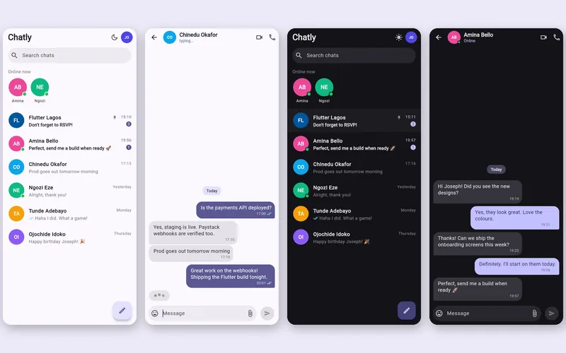 Flutter Chat App UI screenshot