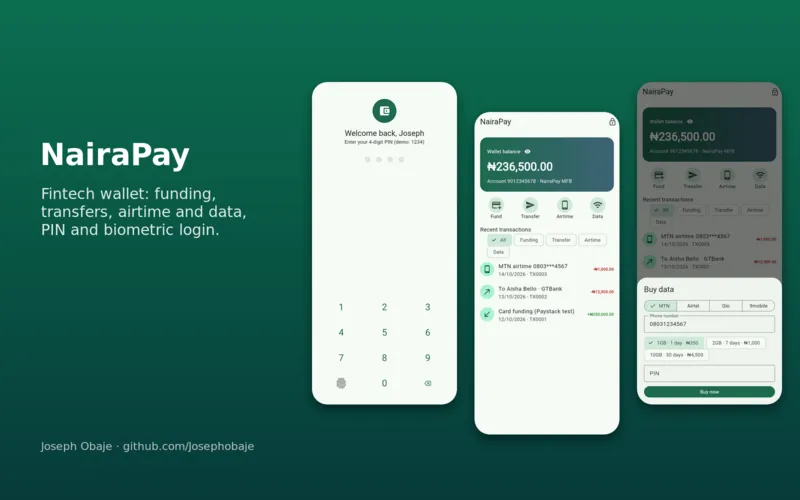 Fintech Wallet App screenshot